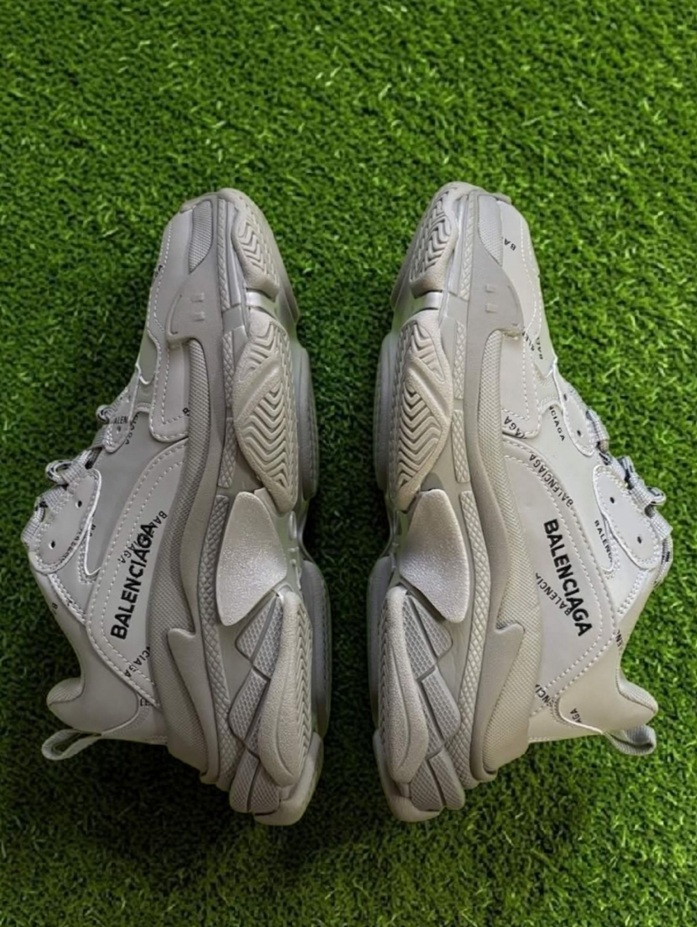 Balenciaga Triple S Logo Beige Size M5/W8 New